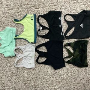 Girls youth size large sports bras